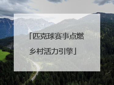 匹克球赛事点燃乡村活力引擎
