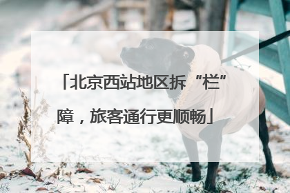 北京西站地区拆“栏”障，旅客通行更顺畅