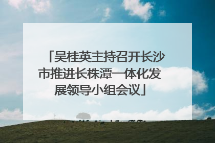 吴桂英主持召开长沙市推进长株潭一体化发展领导小组会议