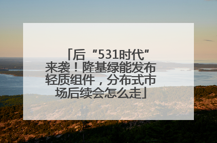 后“531时代”来袭！隆基绿能发布轻质组件，分布式市场后续会怎么走