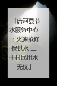 唐河县节水服务中心：火速抢修保供水 三千村民用水无忧