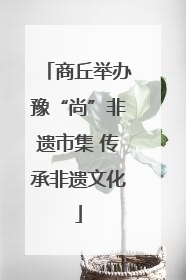 商丘举办豫“尚”非遗市集 传承非遗文化