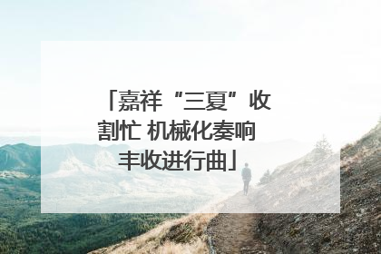 嘉祥“三夏”收割忙 机械化奏响丰收进行曲
