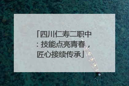 四川仁寿二职中：技能点亮青春，匠心接续传承
