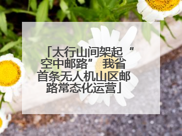 太行山间架起“空中邮路” 我省首条无人机山区邮路常态化运营