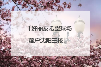 好丽友希望球场落户沈阳三校