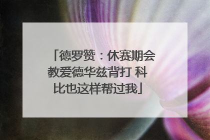 德罗赞：休赛期会教爱德华兹背打 科比也这样帮过我