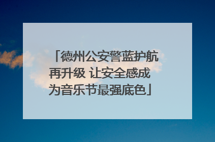 德州公安警蓝护航再升级 让安全感成为音乐节最强底色