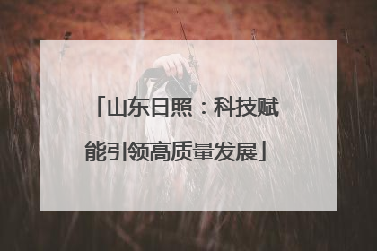 山东日照：科技赋能引领高质量发展