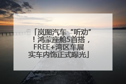 岚图汽车“听劝”！鸿蒙座舱5首搭，FREE+湾区车展实车内饰正式曝光