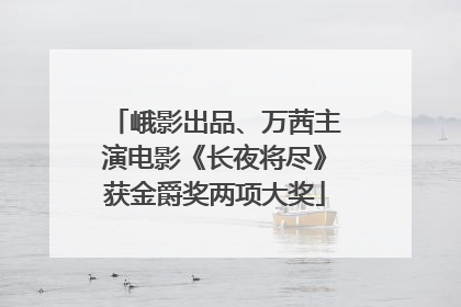 峨影出品、万茜主演电影《长夜将尽》获金爵奖两项大奖