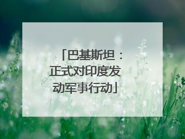 巴基斯坦：正式对印度发动军事行动
