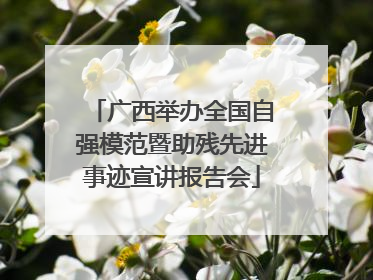 广西举办全国自强模范暨助残先进事迹宣讲报告会