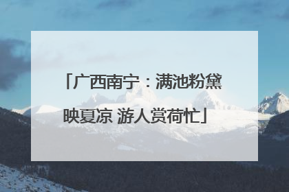 广西南宁：满池粉黛映夏凉 游人赏荷忙