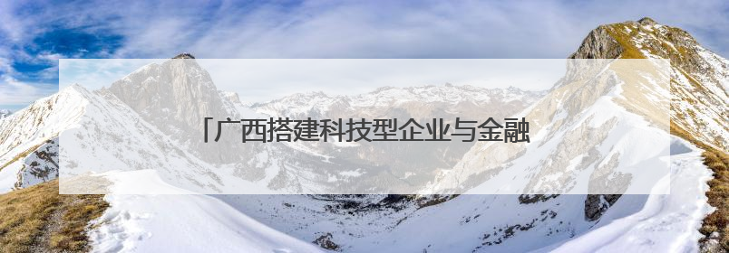 广西搭建科技型企业与金融对接平台 共育新质生产力