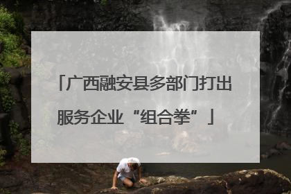 广西融安县多部门打出服务企业“组合拳”