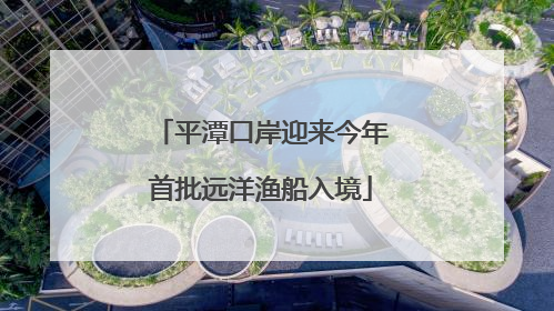 平潭口岸迎来今年首批远洋渔船入境