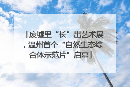 废墟里“长”出艺术展，温州首个“自然生态综合体示范片”启幕
