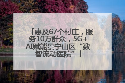 惠及67个村庄，服务10万群众，5G+AI赋能景宁山区“数智流动医院”