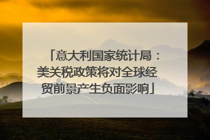意大利国家统计局：美关税政策将对全球经贸前景产生负面影响