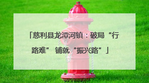 慈利县龙潭河镇：破局“行路难” 铺就“振兴路”
