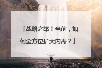 战略之举！当前，如何全方位扩大内需？