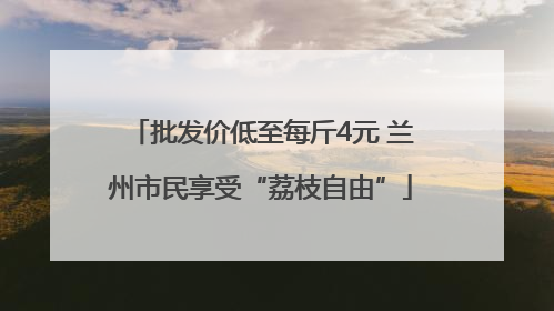 批发价低至每斤4元 兰州市民享受“荔枝自由”