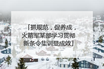 抓规范，促养成，火箭军某部学习贯彻新条令集训显成效