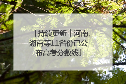持续更新︱河南、湖南等11省份已公布高考分数线