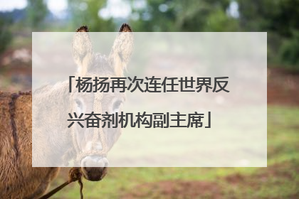 杨扬再次连任世界反兴奋剂机构副主席