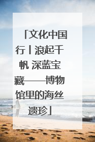 文化中国行丨浪起千帆 深蓝宝藏——博物馆里的海丝遗珍