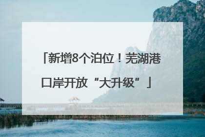 新增8个泊位！芜湖港口岸开放“大升级”