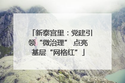 新泰宫里：党建引领“微治理” 点亮基层“网格红”
