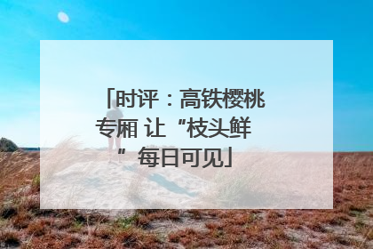 时评：高铁樱桃专厢 让“枝头鲜”每日可见