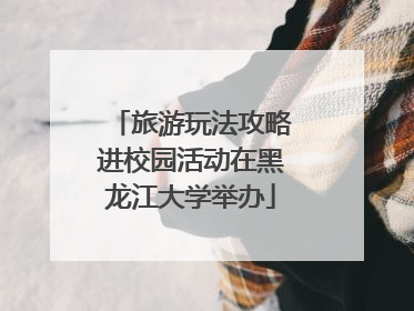 旅游玩法攻略进校园活动在黑龙江大学举办