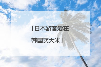 日本游客爱在韩国买大米
