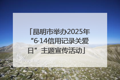 昆明市举办2025年“6·14信用记录关爱日”主题宣传活动