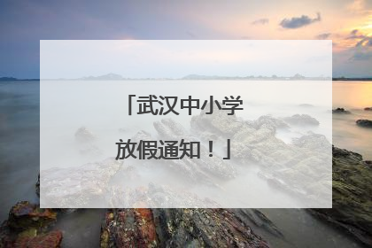 武汉中小学放假通知！