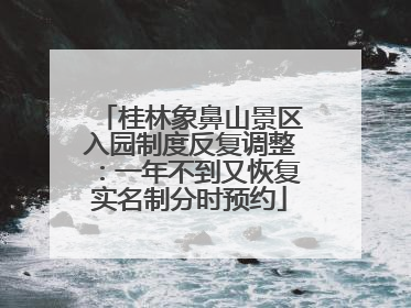 桂林象鼻山景区入园制度反复调整：一年不到又恢复实名制分时预约