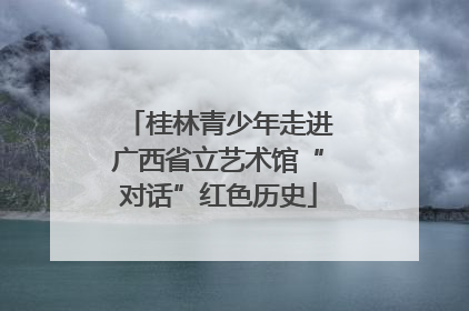 桂林青少年走进广西省立艺术馆“对话”红色历史