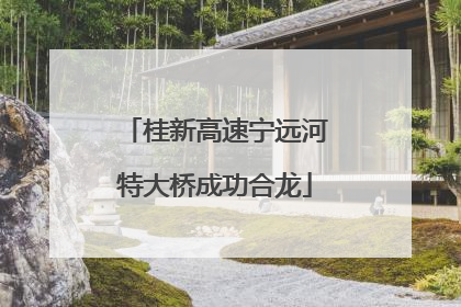 桂新高速宁远河特大桥成功合龙