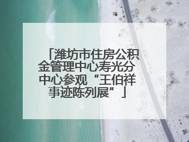 潍坊市住房公积金管理中心寿光分中心参观“王伯祥事迹陈列展”