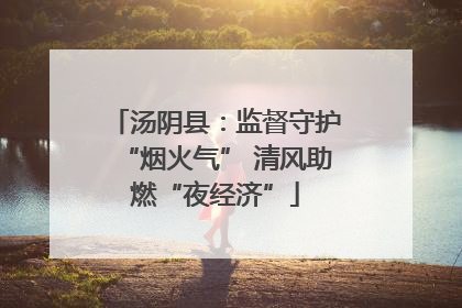 汤阴县：监督守护“烟火气” 清风助燃“夜经济”