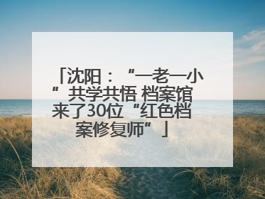沈阳：“一老一小”共学共悟 档案馆来了30位“红色档案修复师”