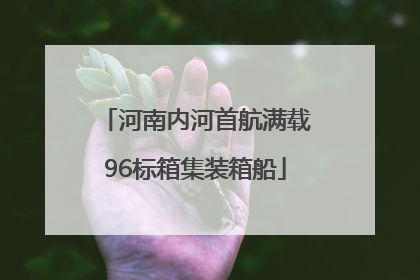 河南内河首航满载96标箱集装箱船