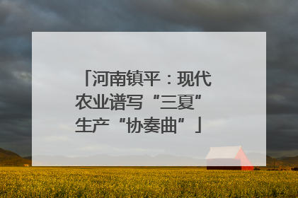 河南镇平：现代农业谱写“三夏”生产“协奏曲”