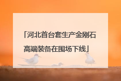 河北首台套生产金刚石高端装备在围场下线