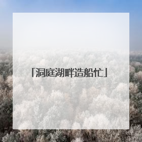 洞庭湖畔造船忙