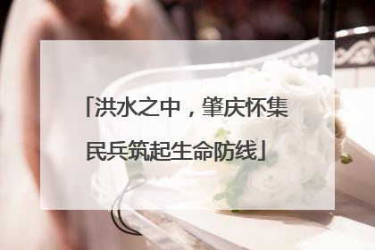 洪水之中，肇庆怀集民兵筑起生命防线