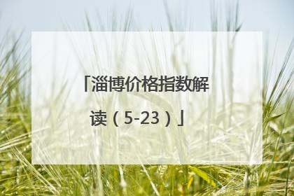 淄博价格指数解读（5-23）